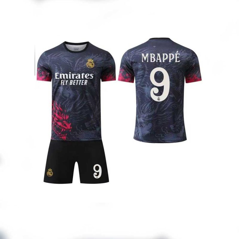 لباس پسرانه رئال مادرید طرح اژدها شماره 9 MBAPPE – کیفیت تایلندی درجه یک